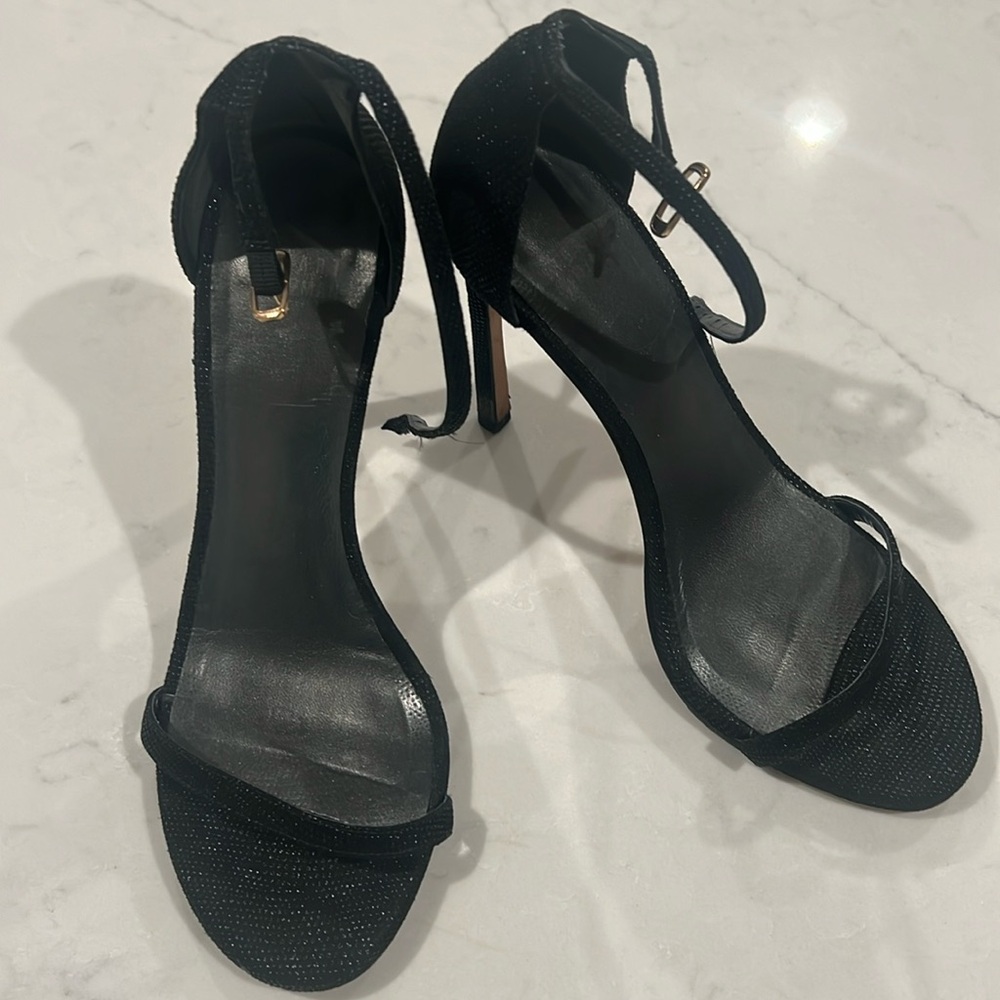 Stuart Weitzman Nudist Heel Black 8 1/5